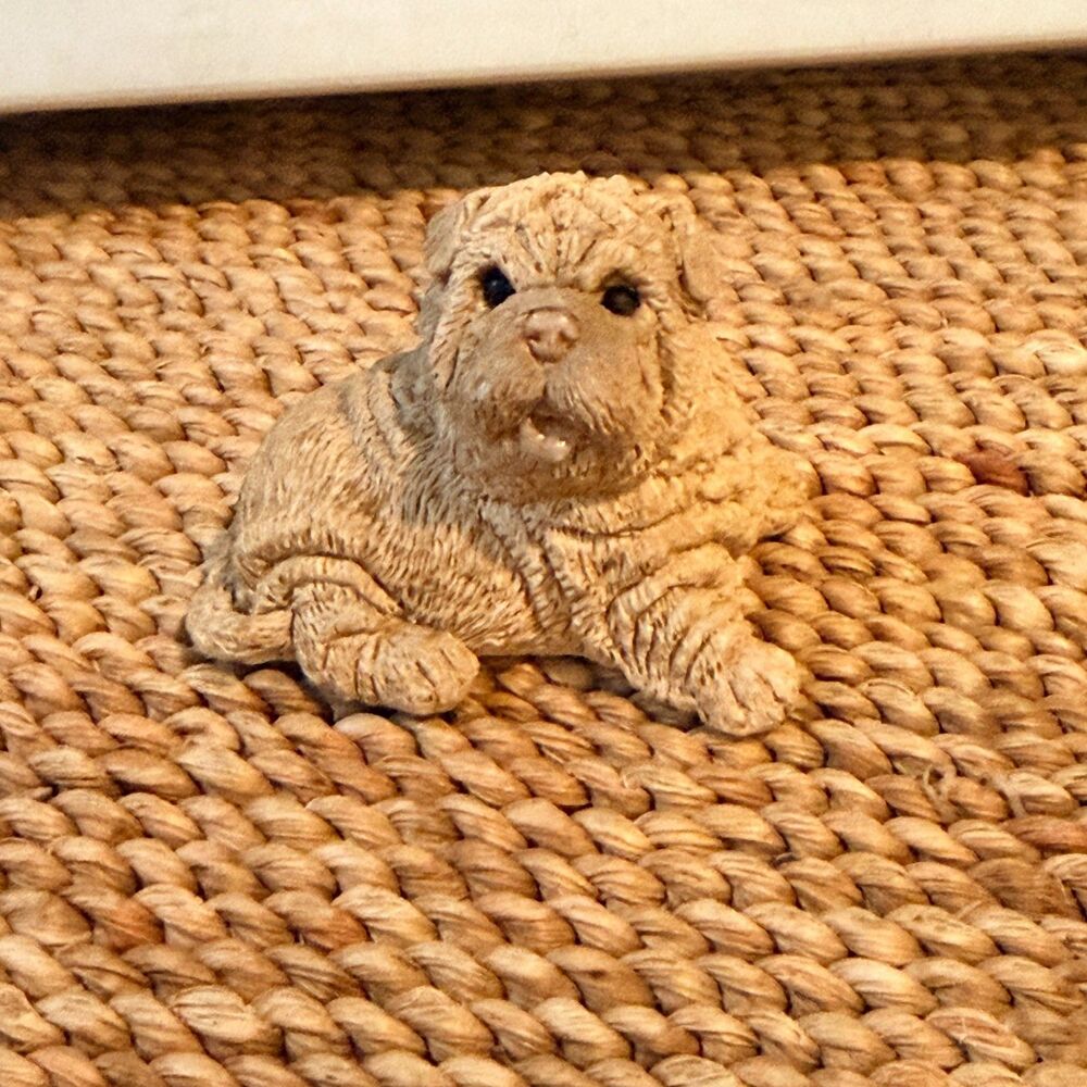 1988 STONE CRITTERS LITTLES SHAR PEI SCL-034 DOG PUPPY FIGURINE